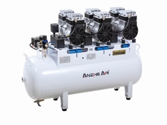 90L αθόρυβος συμπιεστής αέρα μη λιπαρός 2500W οδοντιατρικός συμπιεστής αέρα