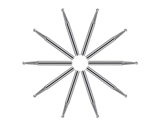 Χειρουργική γυαλιστερή βούρτσα βαλφραμίου χάλυβα καρβιδίου βούρτσα οδοντιατρική