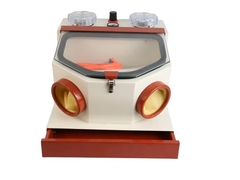 Δείτε γιατί να επιλέξετε το Large Window Twin Pen Dental Sandblaster With Drawer Powerful Dental Lab Equipment