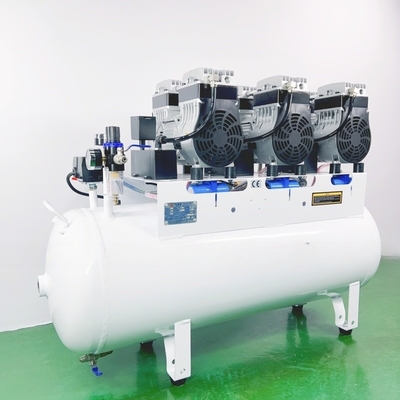 90L Σιωπηλός αεροσυμπιεστής Χωρίς λάδι 2500W οδοντιατρικός αεροσυμπιεστής χρησιμοποιείται για 6 οδοντιατρική καρέκλα