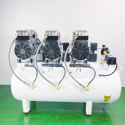 90L Σιωπηλός αεροσυμπιεστής Χωρίς λάδι 2500W οδοντιατρικός αεροσυμπιεστής χρησιμοποιείται για 6 οδοντιατρική καρέκλα