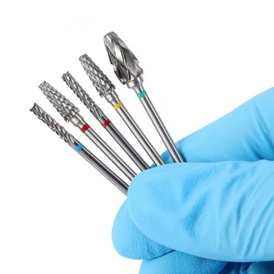 Οδοντιατρικό εργαστήριο Χρησιμοποιήστε Tungsten Carbide Burs 10pcs / Set Οδοντιατρικό Carbide Drill Kit Για Micromotor