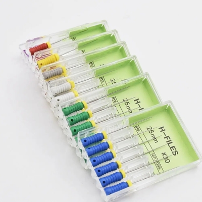 Endodontic H File Χάλυβα από ανοξείδωτο Χάλυβα Endo Dental Files Πολλαπλών μεγεθών Χημικός Φάκελος