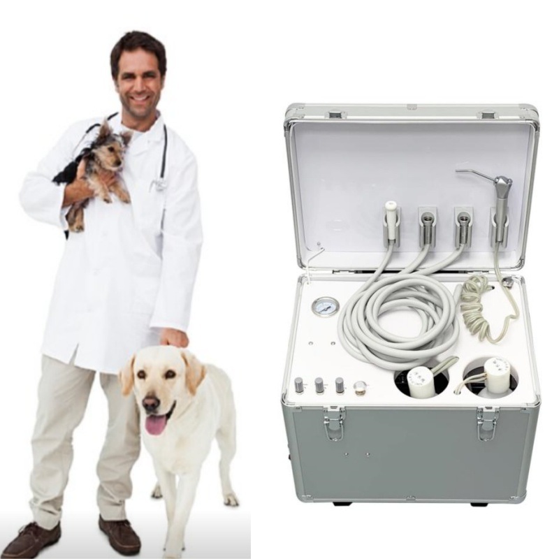 Mobile Cart Dental Treatment Unit Portable Pet Dental Turbine Unit Customizable Dental Unit Portable with Saliva Ejector