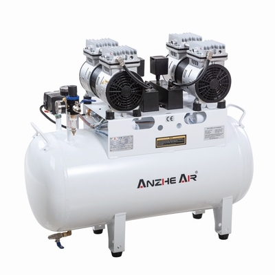 1100W οδοντική αντλία κενού συμπίεσης 60L χαμηλού θορύβου OEM/ODM οδοντική διπλή αεροσυμπίεση