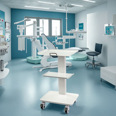 Καλή τιμή. Ατσάλινο Καροτσάκι Οδοντίατρος Πολυλειτουργικό Κινητό Καροτσάκι Εργαστηρίου με Ενσωματωμένη Σωκέτα 3 στρώσεις Κινητό Καροτσάκι σε απευθείας σύνδεση