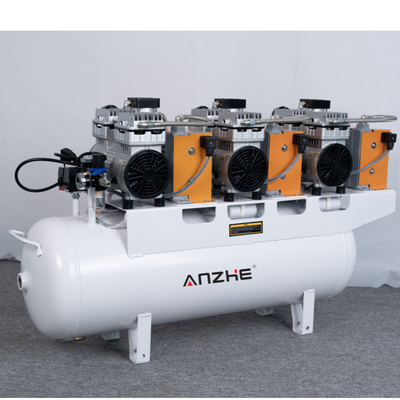 3.5HP Oil Free Dental Air Compressor with Air Dryer 3 Motor Low Noise 65dB air compressor για ιατρική χρήση