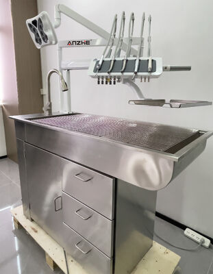 Όλα σε Ένα Κτηνιατρική Οδοντιατρική Μονάδα με Αθόρυβο Αεροσυμπιεστή Χωρίς Λάδι Φως LED Φορητός Κτηνιατρικός Οδοντιατρικός Εξοπλισμός για Κτηνιατρική Κλινική