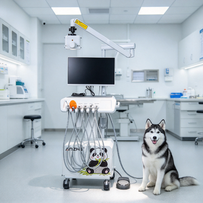 Mobile Veterinary Dental Treatment Unit, Built-in Portable X-Ray Machine & Digital Sensor for Pet Dental Clinics